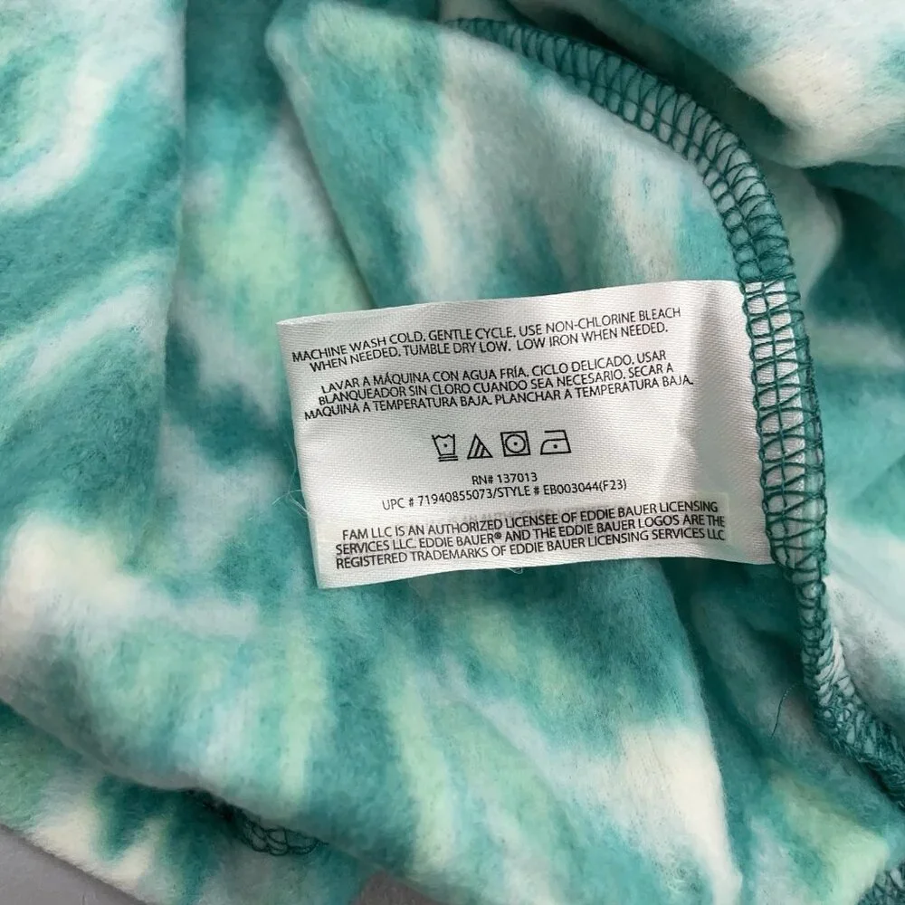 Eddie Bauer 1/4 Zip Polar Fleece Pullover Jacket Leaf Green Womens S